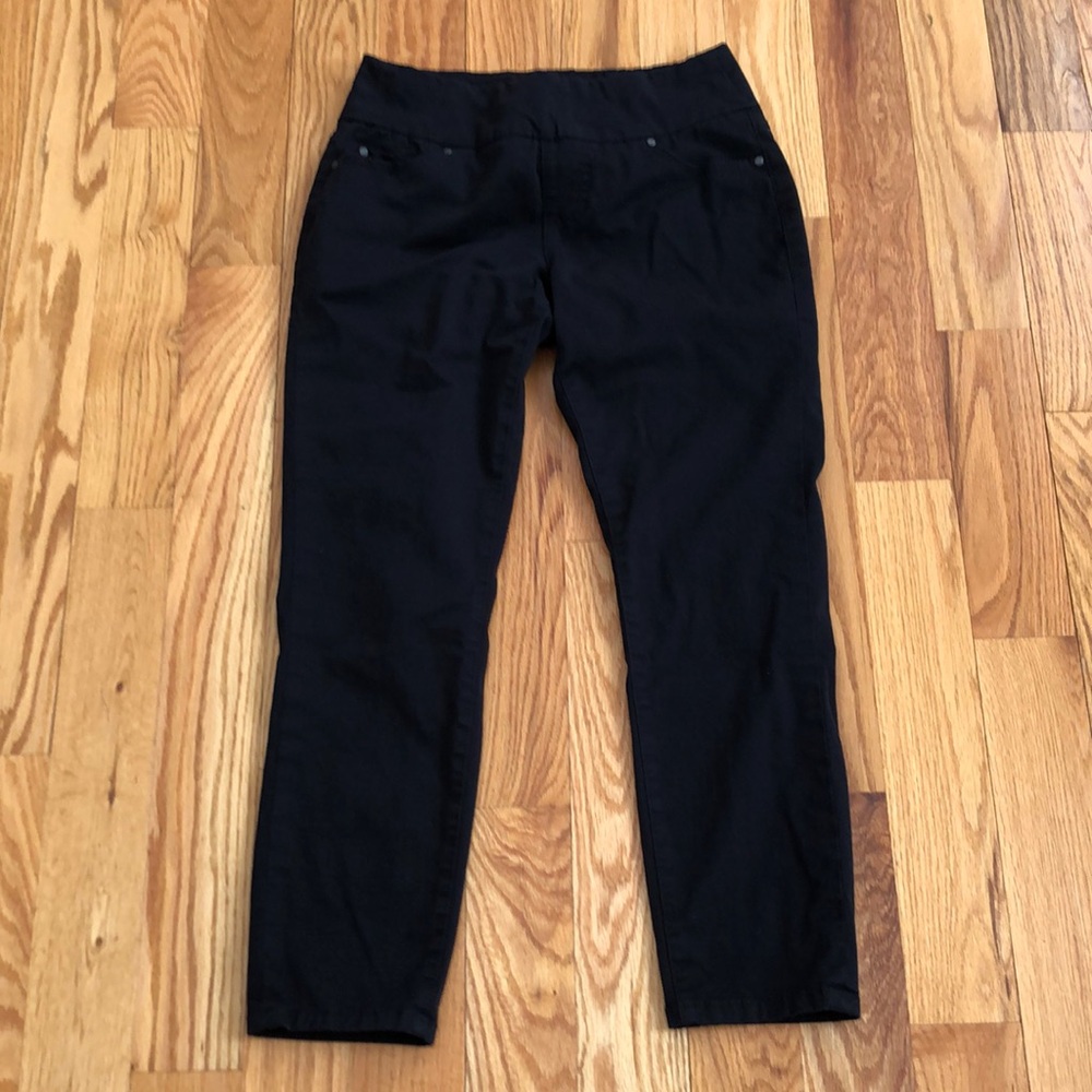 JAG Jeans Black Pull On High Rise Slim Ankle Denim Pants Size 4 EUC